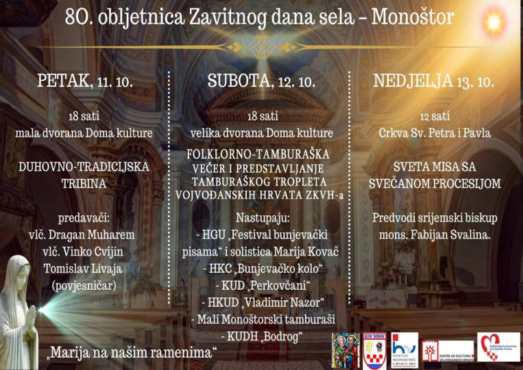 Zavitni dan u Monoštoru - subota