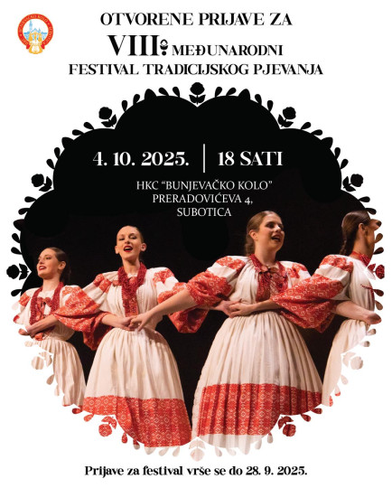 Javni poziv za sudjelovanje na VIII. Međunarodnom festivalu tradicijskog pjevanja