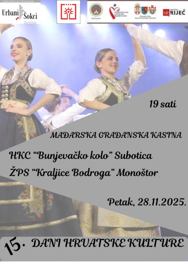 15. Dani hrvatske kulture – glazbeno-folklorna večer