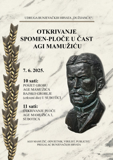 Otkrivanje spomen-ploče Agi Mamužiću