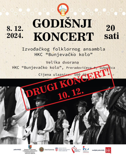 Godišnji koncert Bunjevačkog kola – dodatni termin