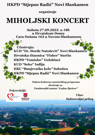 Miholjski koncert u Novom Slankamenu