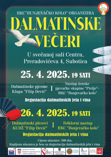 Dalmatinske večeri u Bunjevačkom kolu - prva večer