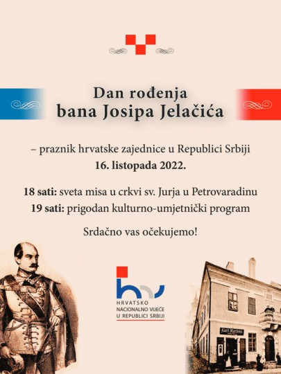 Praznik hrvatske zajednice – Dan rođenja bana Josipa Jelačića
